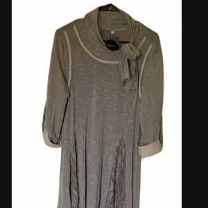 Clocolor gray sz L dress tie kneck elegant